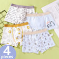 Boys Boxer Briefs Kids Cotton Underwear Breathable Baby Underpants Teenager Cartoon Print Soft Children Panties 2-14Y 2024 New. 