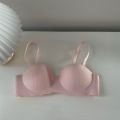 【Popular】Seamless Half Cup Cloud Nude Underwear Women  Small Breast Gathering Support Anti-Sagging Soft Support Wireless Bra. 