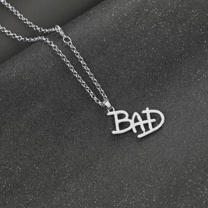 Artist%20Singer%20Michael%20BAD%20Necklace%20Rock%20Roll%20Everlasting%20Jackson%20Classic%20MJ%20Pendant%20Hot%20Charm%20Punk%20Cosplay%20Accessories%20Fans%20%20-%20Image%204