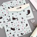 Splashing Ink Love Cat Envelope Letter Paper High Beauty Cute Letter Writing Handwritten Simple Letter Paper.