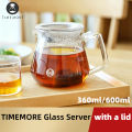 TIMEMORE Borosilicate Glass Coffee Sharing Pot Coffee Server,Heat Resistant Pour Over Server with Ergonomic Handle for Coffee.