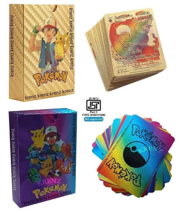 rainbow pokemon card pack 3 x VMAX Pokémon Card Set Including 1 Secret Rare Rainbow or Black and Gold  Card - No Duplicates