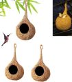  Handmade Fiber Organic Bird Nest, Natural Bird House, Decorative Hanging. 