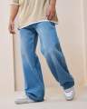 Men’s Light Blue Wide Leg Jeans | Men’s Baggy Jeans | ZRANZIE. 