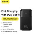 Baseus Comet Series Power Bank 22.5W 10000mAh with Built-in Fast Charging Dual-Cable & Digital Display. 