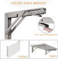 2PCS Folding Bracket for Shelf Table Desk Heavy Duty Floating Triangle Shelf Collapsible Space Saving DIY Wall Mounted Bracket. 