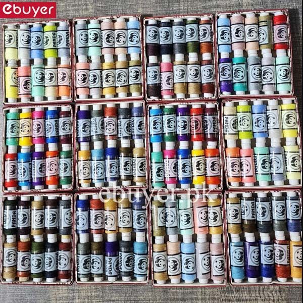 Sewing threads - 10 threads 1 Box - Dhaga Nalki multi color box ALL ...