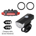 Bike Light Set Bicycle Headlight Taillight USB Rechargeable MTB Bike Front Rear Lamp Set Cycling Flashlight Bicycle Accessories. 