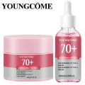 YOUNGCOME  70% Niacinamide Facial Serum &Facial Cream Set Fade Melanin Moisturzing Shrink Pores Smooth Brightening Skin Care. 
