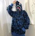 Summer Tide Baps Shark Zipper Unisex Hoodie. 