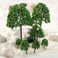 11Pcs Green Tree Model Mixed Size Artificial Trees Train Railway Diorama Layout Scenery Miniature Tree Landscape Decoration. 