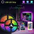 5/10/15/20M 5050 RGB Led Strip Lights For Room PC TV Backlight Neon LED  Party Atmosphere Flexible Diode Light Color Changing. 