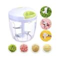 Spin handy chopper for vegetable and fruits easy to spin and cut vegetables with sharp 4 blades easily chops all vegetables with out any mess in your kitchen. 