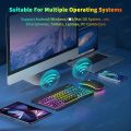 【Thailand sport】 backlit wireless Bluetooth keyboard and mouse with RGB LED light for LPAD laptop Android tablet. 