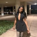 Oshfall 2024 new summer fashion solid color deep V  short slim fit women's dress. 