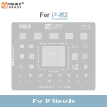 AMAOE M1 M2 0.12mm BGA Reballing Steel Mesh Template for MAC Notebook 2021 2022Pro Air5/6 Planting Tin Stencil Net. 
