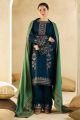 3 Piece / Three Piece Women's Embroidered Dhanak Suit | Embroidered Shirt, Trouser & Dhanak Dupatta | Ladies Winter Dress. 