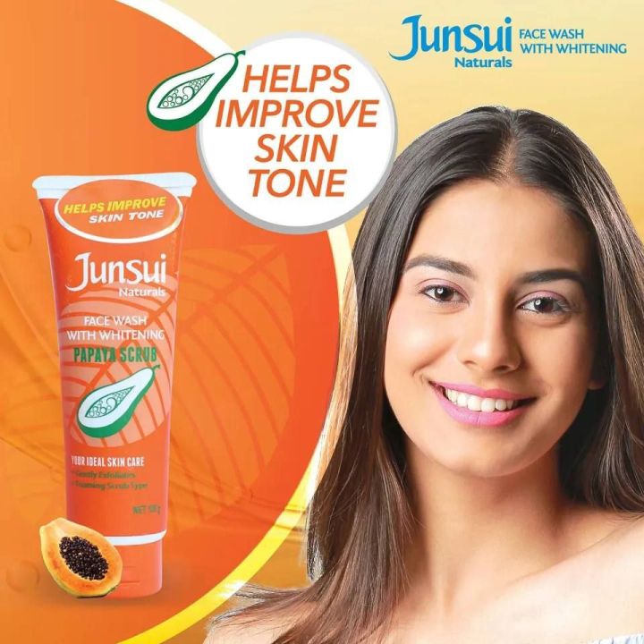 Junsui%20Naturals%20Face%20Wash%20with%20Whitening%20Papaya%20Scrub%20100g%20%E2%80%93%20Dubai%20Import%20%E2%80%93%20Helps%20Improve%20Skin%20Tone%20%E2%80%93%20Foaming%20Exfoliating%20Cleanser%20-%20Image%205