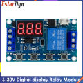 6-30V Relay Module Switch Trigger Time Delay Circuit Timer Cycle Adjustable Trigger OFF / ON Switch Timing Cycle for Arduino. 