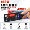 160W Amplifier Bluetooth MP3 WMA APE Decoder Board 12V 80W Handsfree Car Audio Microphone USB TF FM Radio DIY Mp3 Music Player. 