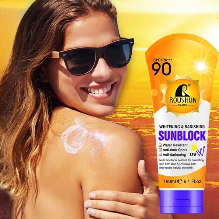 Sunblock Roushun whitening & vanishing SPF 90. 180ml