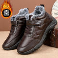 2025 Men Winter New Style With Plush And Thick Snow Boots Warm And Comfortable Cotton Shoes Fashionable And Casual Sports Shoes. 