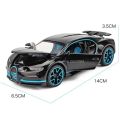 1/32 Bugatti Chiron Alloy Sport Car Toy Models Diecast Metal Miniature Vehicles With Sound Light Pull Back Collectible Toys Cars. 