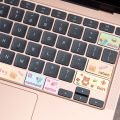 1PCS Cute Bear Pattern Cute Cat Pattern Laptop Partial Keyboard Skin Stickers. 