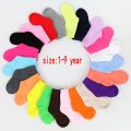5 Pairs / Lot Spring Autumn Candy Solor Cotton Children Socks Boys Socks For Girls 1-9 Year Sport Kids Socks.