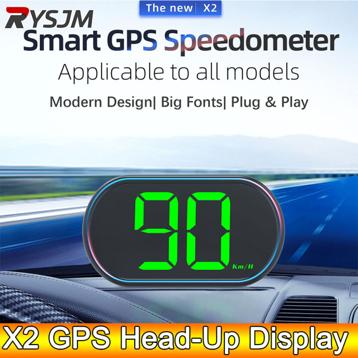 X2 Speed AD NEW X2 GPS HUD Car Speed Head Up Display Digital Speedometer Big ...