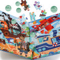 Wooden Jigsaw Magnetic 3D Puzzles Book Educational Toys For Children Baby Kid Portable Montessori Learning Intelligence ﻿Toys. 