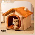 Foldable Pet House Removable Puppy Nest Washable Cat House Soft Pet Sleepping Bed For Extra Small Dogs and Small and Medium Cat. 