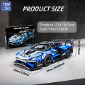 ToylinX 1/18 523 PCS Technical Mechanical Supercar Racing Racing Building Block Assembled Toy Car for Kids Boy  . 
