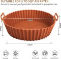 16.5cm Air Fryer Reusable Pot Silicone Oven Baking Tray Round Liner Easy Clean Pizza Plate Grill Pan Mat Air Fryer Accessories.