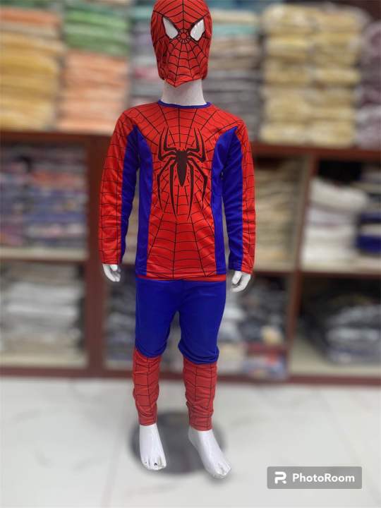 Complete Spiderman Costume for Kids Age 1 To 10 Years