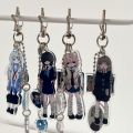 Cartoon Pretty Girl Acrylic Keychain Phone Lanyard Kawaii Backpack Pendant Charm Key Hanging Decoration Accessories. 