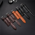 Crocodile Pattern Design Leather Watch Strap 18mm 20mm 22mm 24mm Soft Watchbands Casual Business Wristwatch Band. 