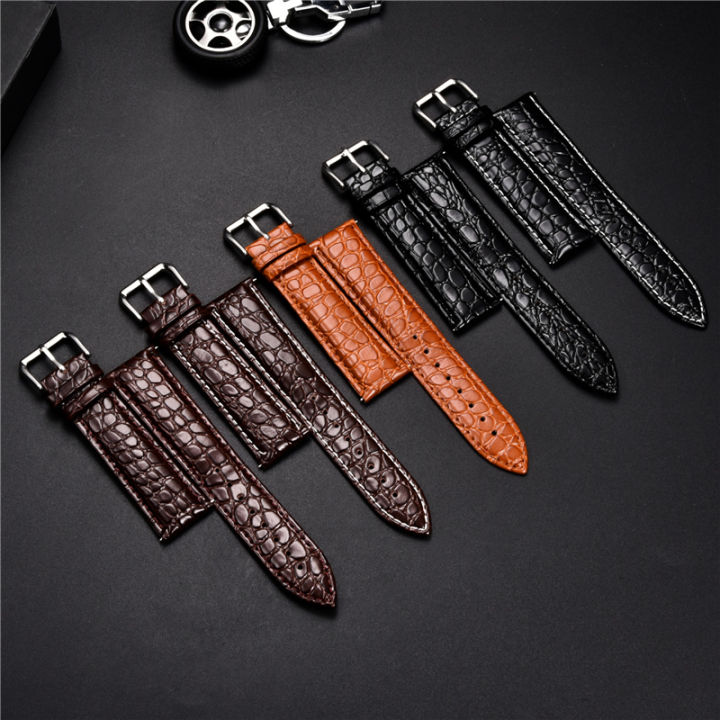 Crocodile%20Pattern%20Design%20Leather%20Watch%20Strap%2018mm%2020mm%2022mm%2024mm%20Soft%20Watchbands%20Casual%20Business%20Wristwatch%20Band%20-%20Image%204