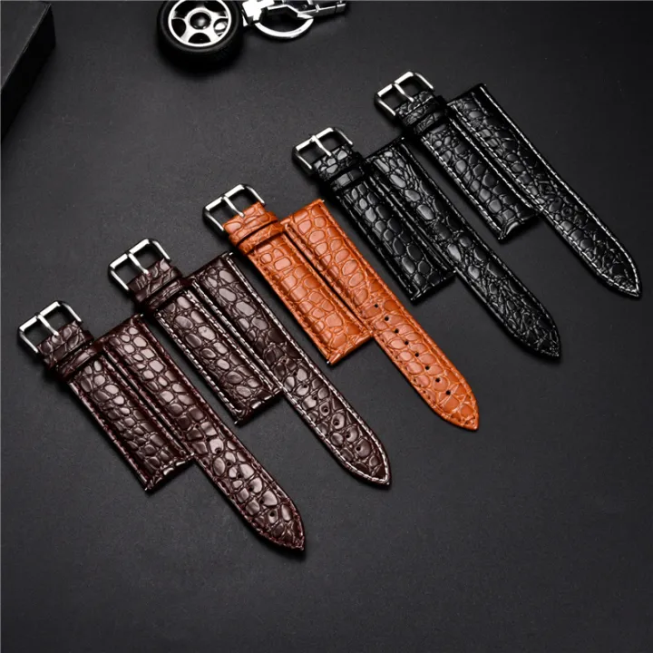 Crocodile%20Pattern%20Design%20Leather%20Watch%20Strap%2018mm%2020mm%2022mm%2024mm%20Soft%20Watchbands%20Casual%20Business%20Wristwatch%20Band%20-%20Image%204