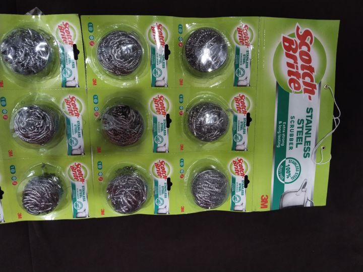 Scotch%20Brite%20Pack%20of%2012%20%20Stainless%20Steel%20Scrubber%20Extra%20Strong%20&%20Long%20Lasting%20100%25%20Stainless%20steel%20Rust%20free%20By%20Oceanic%20International%20-%20Image%202