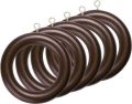 Curtain pole Rings Wooden (Inner Dia 1.75 Inch /outer 2.5 Inch) (mahogany Colour) curtain eyelet / Wooden ring / wood eyelets /  Curtain ring / curtain hangers / curtain wooden pole ring /Curtain bar ring / wood ring. 