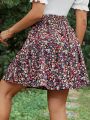 Plus Size Women's Skort Floral Print High Waist A-Line Summer Fashion Lightweight Casual Comfortable Flowy Design Breathable Fab.