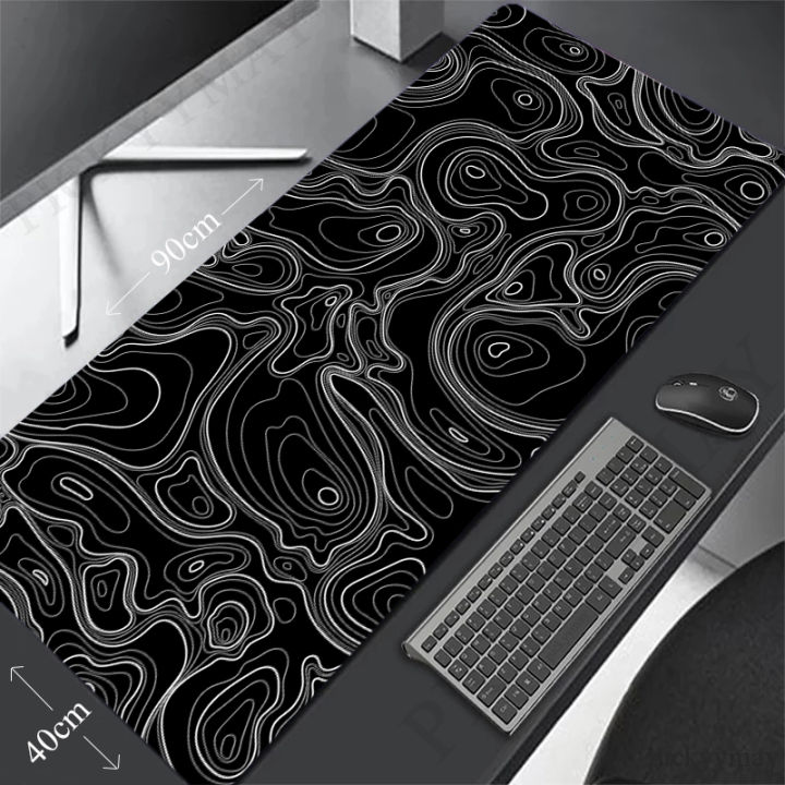 Large Mousepad Gamer Mouse Mat Table Rug Gaming Desk Pad Black And White HD Desk Mats Design Mouse Pad For Gift