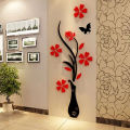 Flower pots wooden wall art, home decor wooden flower art, laser cut wooden flower art. living and drawing room wooden flower wall art. 
