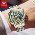 OLEVS MEN'S WATCHES TOP BRAND LUXURY ORIGINAL WATERPROOF QUARTZ WATCH FOR MAN GOLD SKELETON STYLE 24 HOUR DAY NIGHT NEW.