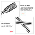 10pcs/set Rotary File Tungsten Carbide Woodworking Drilling Milling Cutter Rotary Burr Bit 1/8" Shank Die Grinder Drill Tools. 