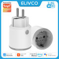 Tuya WIFI 16A EU Smart Plug Smart Socket With Power Monitoring Timing APP Remote Control Support Alexa  Home Voice Control. 