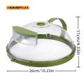 Microwave Food Cover Clear Microwave Splash Guard with Steamer and Handle Kitchen Gadgets.