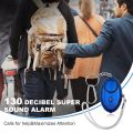 1PC 130DB Personal Security Alarm Emergency 130DB Security Alarm Keychain Personal Safety Devices With LED Light Buckle Key.
