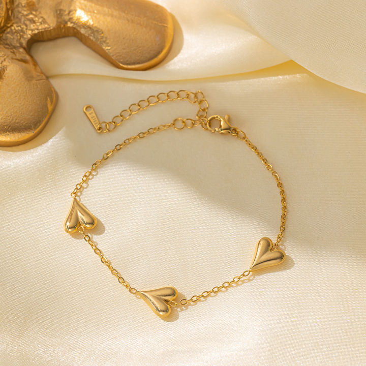 316L%20Stainless%20Steel%20Vintage%20Golden%20Heart%20Bracelet%20For%20Women%20Fashion%20Chain%20New%20Fashion%20Wrist%20Jewelry%20Girl%20Birthday%20Gift%20-%20Image%204